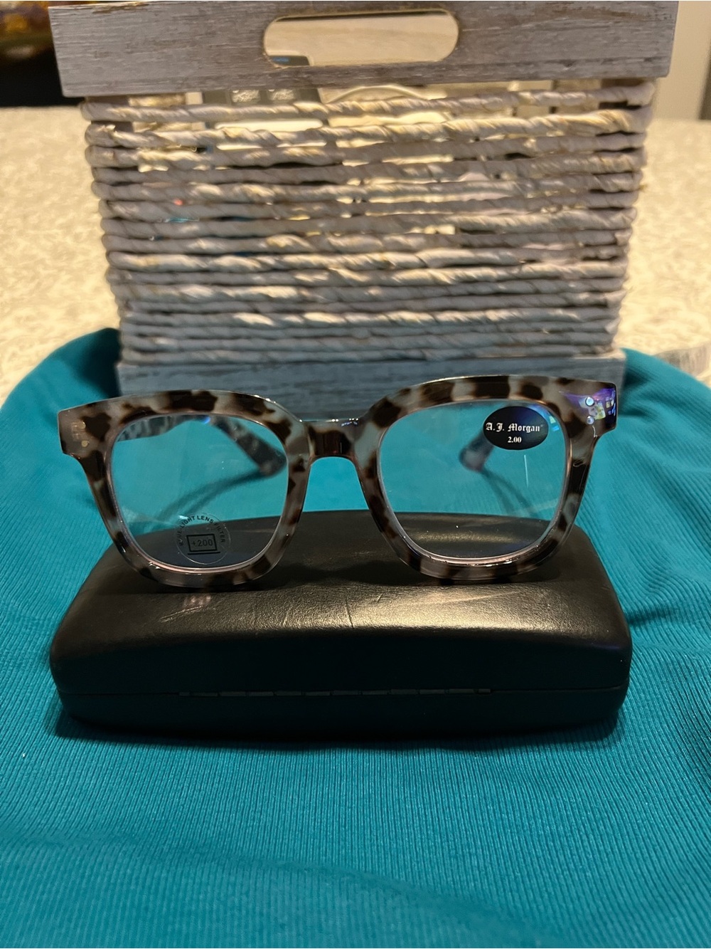 A.J. Morgan Grey Tortoise Blue Light Glasses